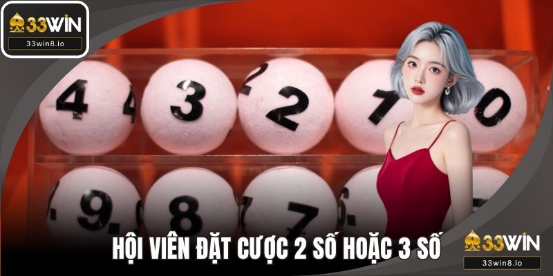 Hội viên đặt cược lô tô theo hình thức 2 số hoặc 3 số