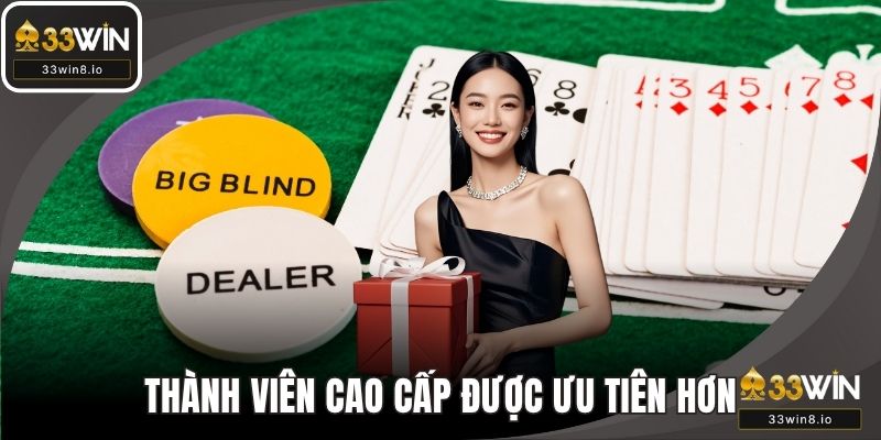 Thành viên cao cấp sẽ nhận được nhiều quyền lợi ưu tiên hơn